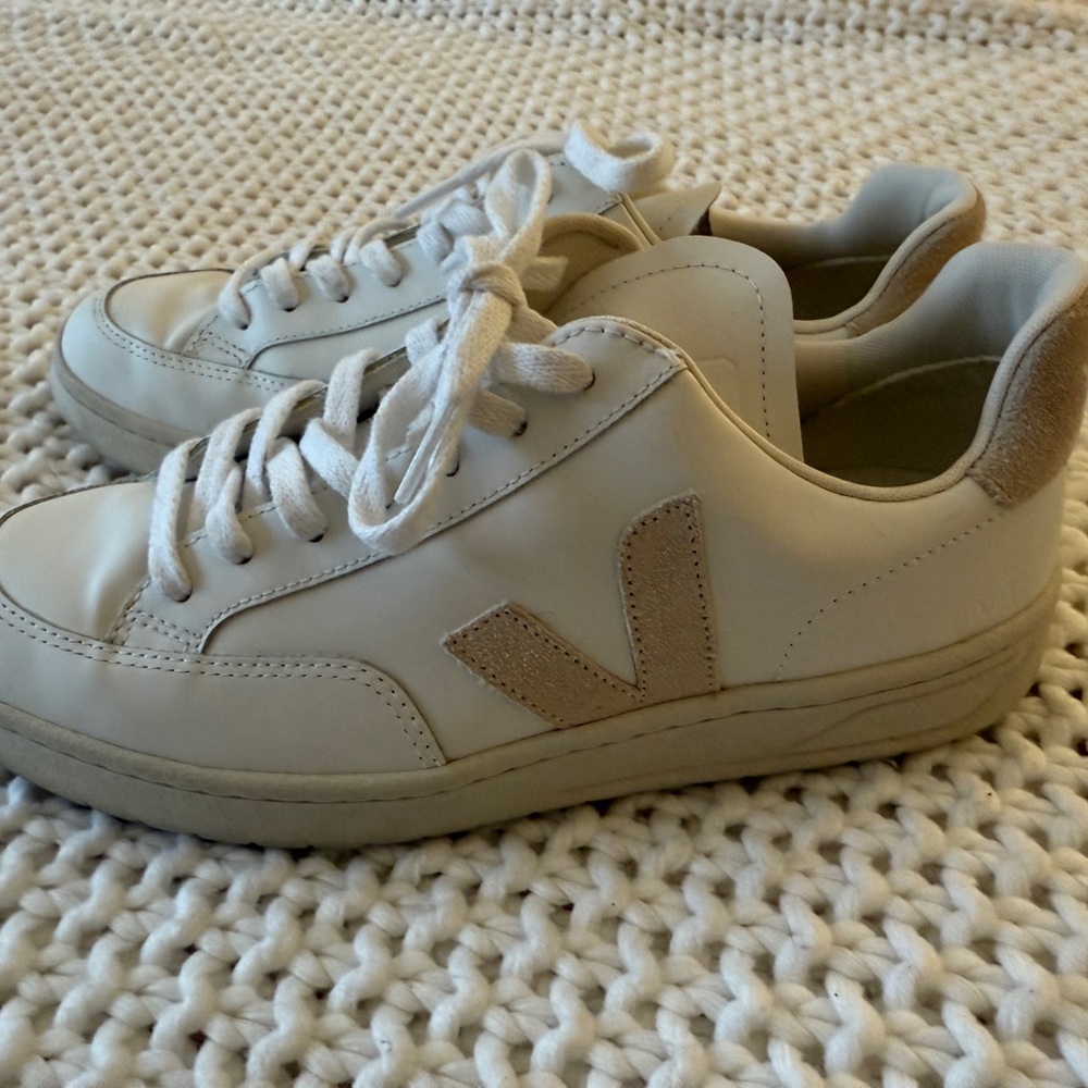 Veja Cream and Tan Casual Sneakers